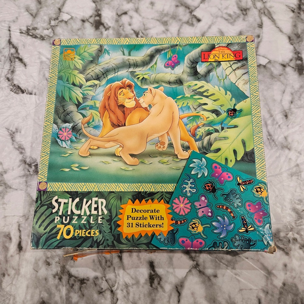 VTG Disney The Lion King Sticker Puzzle 70 Pieces Decorate Puzzle